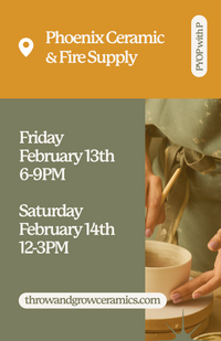 Paint Your Own Pottery Event (Saturday 2/14) Throw and grow ceramics