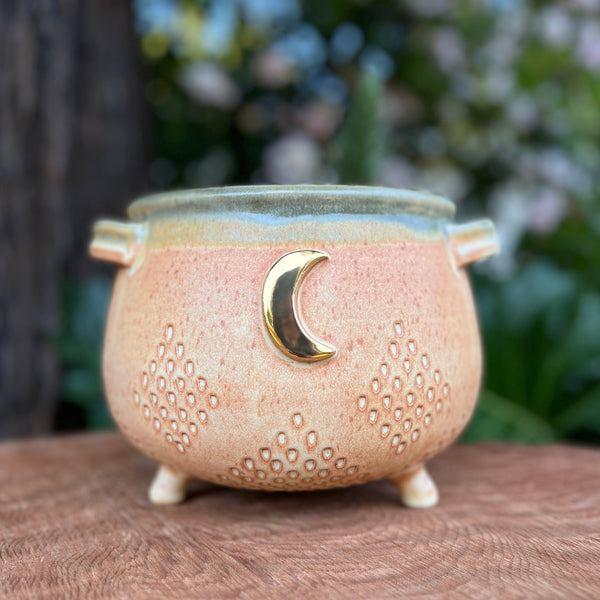 Large Earthy Cauldron-022 Throw and grow ceramics