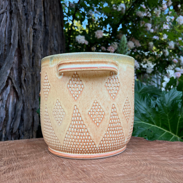 Tall Earthy Cauldron Pot-023 Throw and grow ceramics