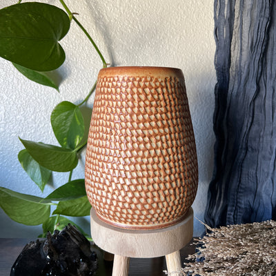 #035-Textured Vase Throw and grow ceramics
