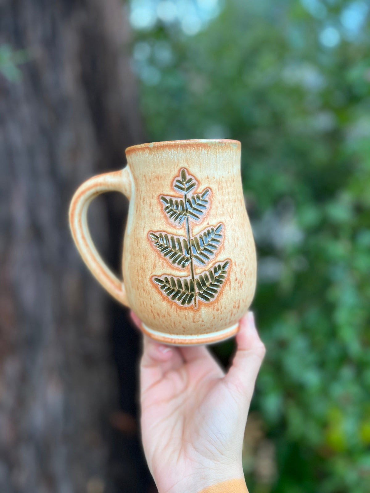 Fern mug-003 Throw and grow ceramics