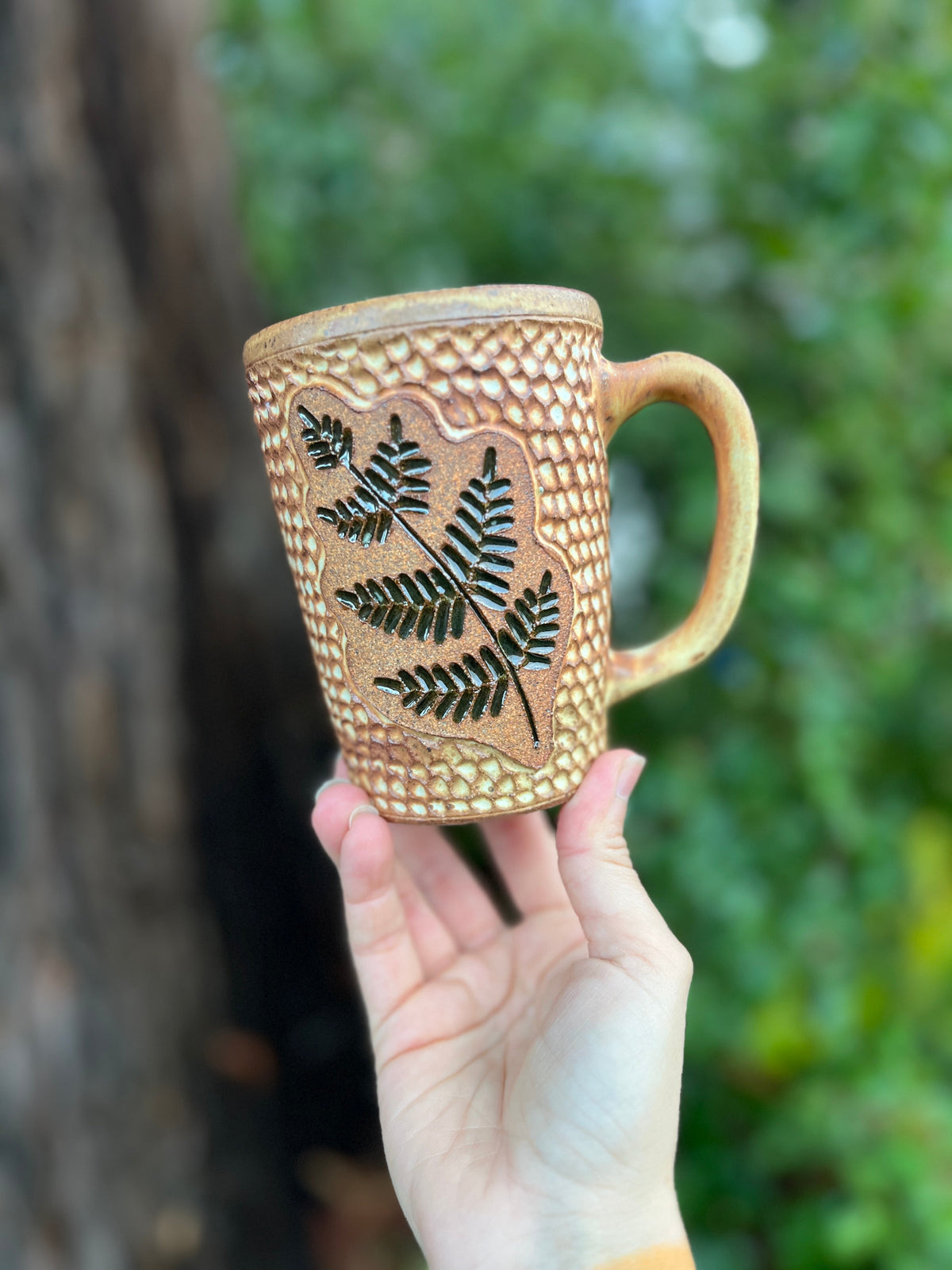 Fern mug-006 Throw and grow ceramics