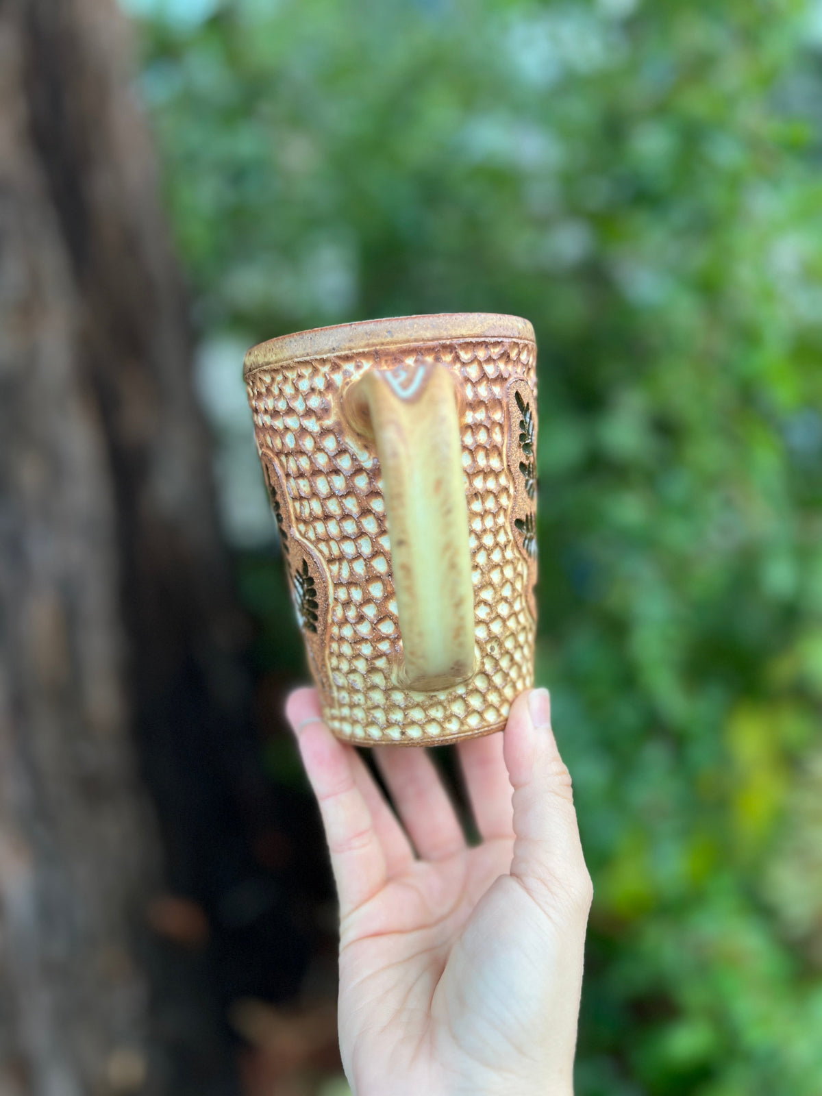 Fern mug-006 Throw and grow ceramics