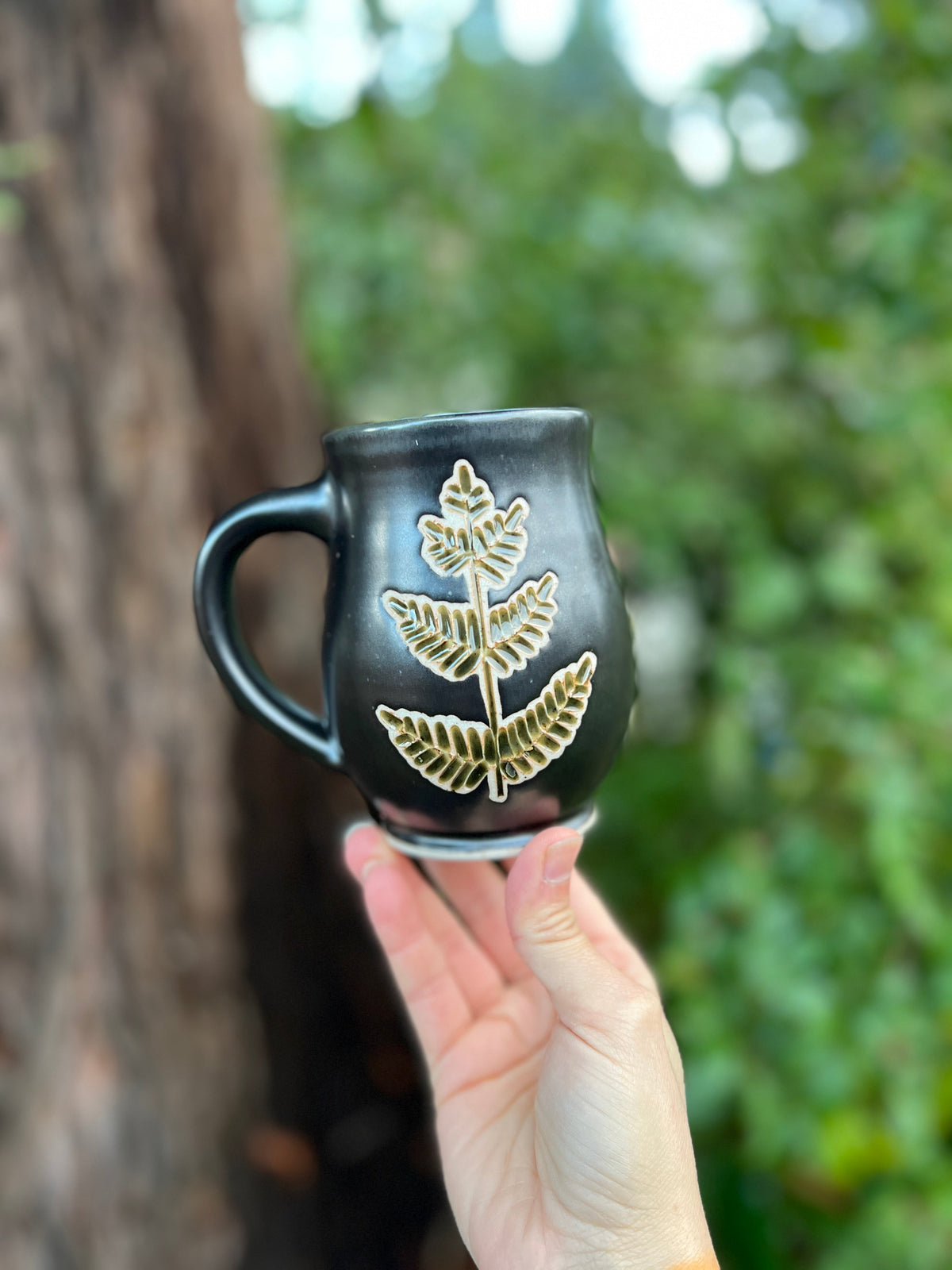 Fern mug-008 Throw and grow ceramics