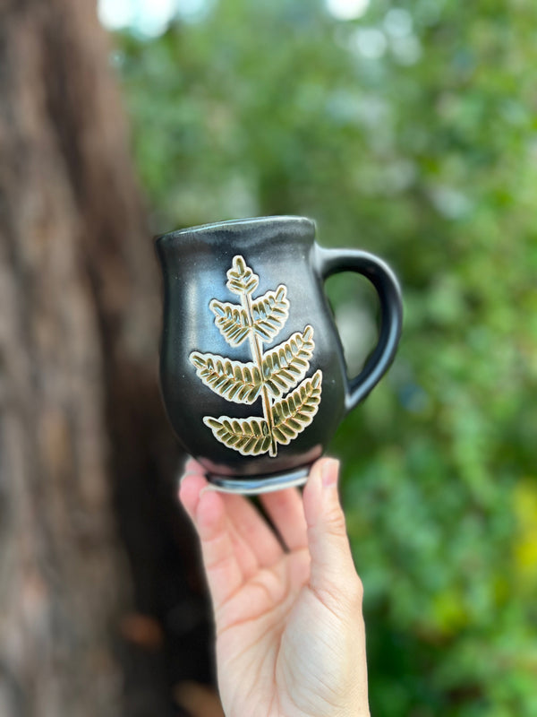 Fern mug-008 Throw and grow ceramics