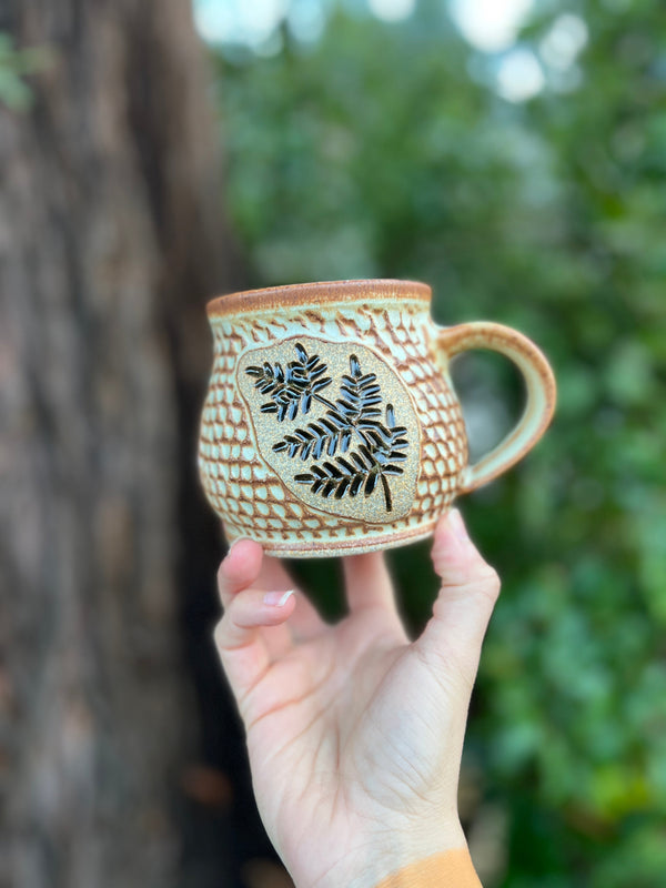 Fern mug-009 Throw and grow ceramics