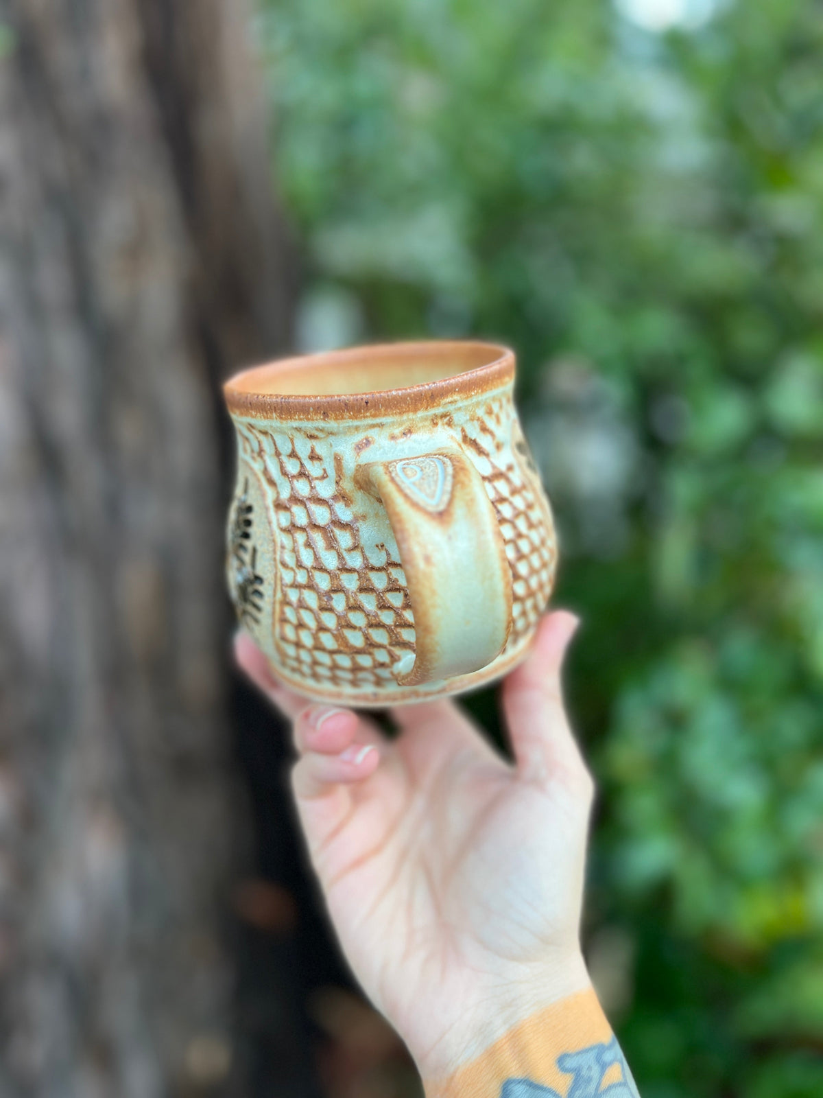 Fern mug-009 Throw and grow ceramics