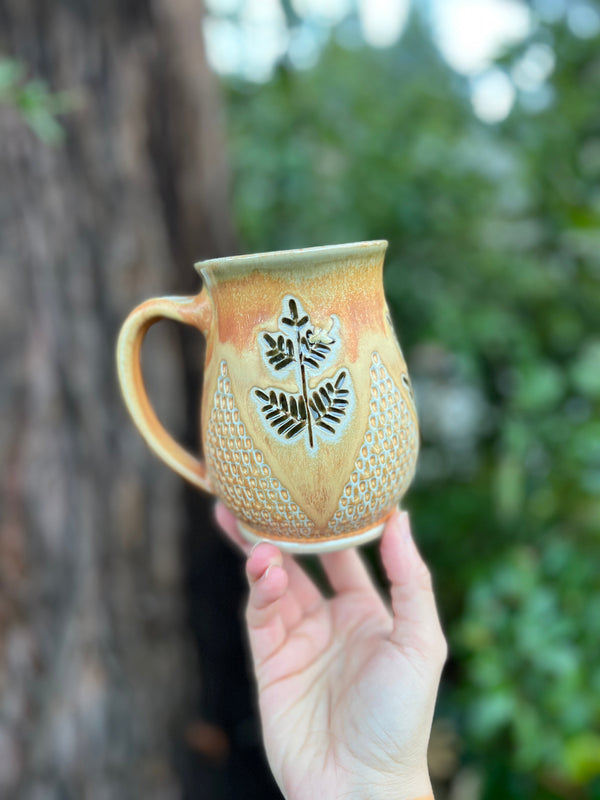 Fern mug-010 Throw and grow ceramics