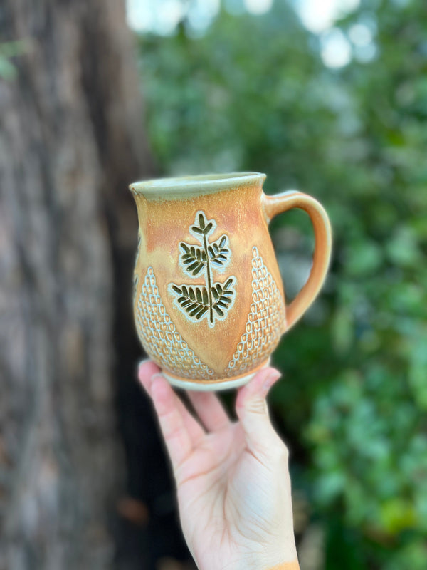 Fern mug-010 Throw and grow ceramics