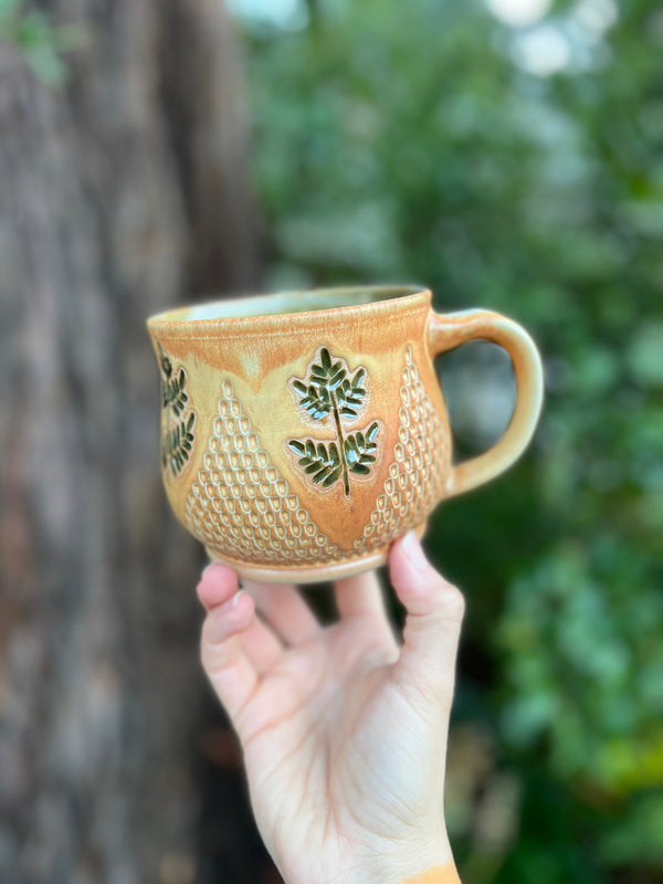 Fern mug-012 Throw and grow ceramics