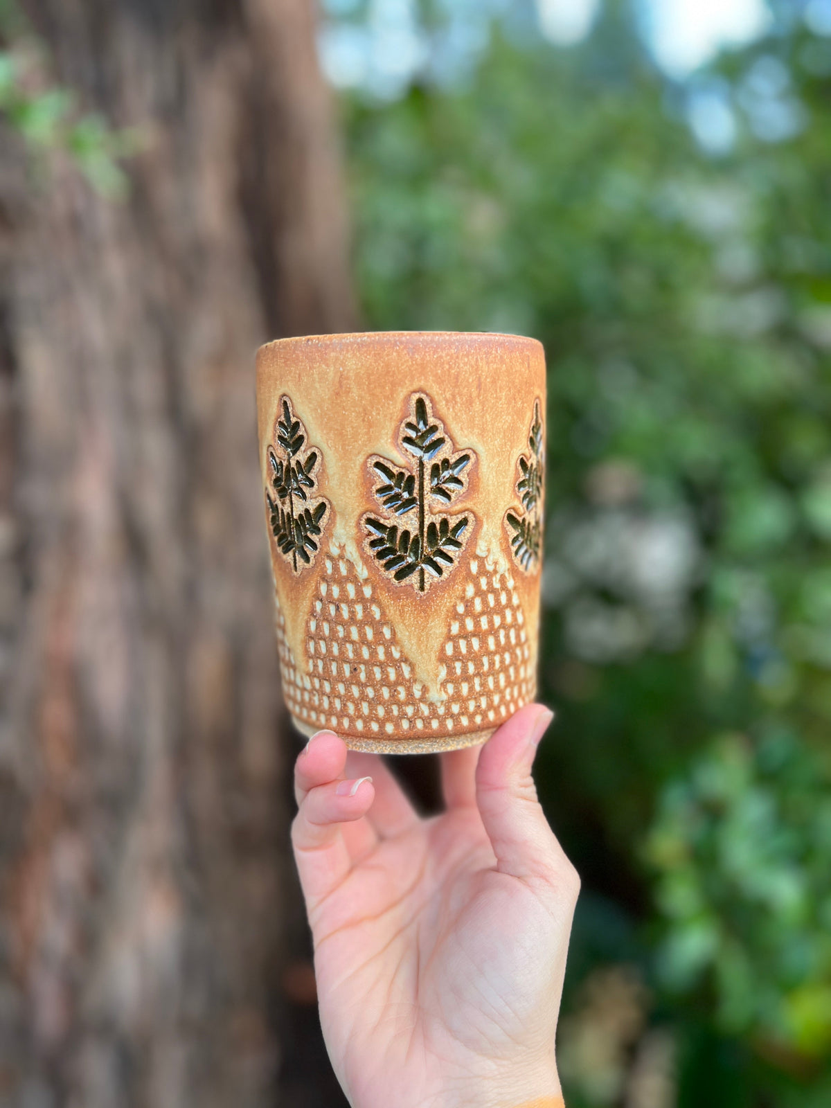 Fern mug-014 Throw and grow ceramics