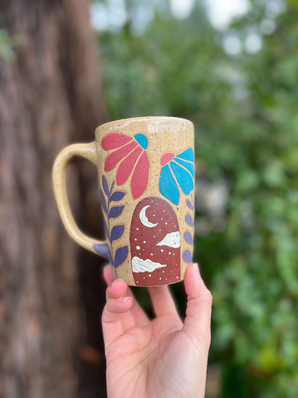 Painted Portal Mug-017 Throw and grow ceramics