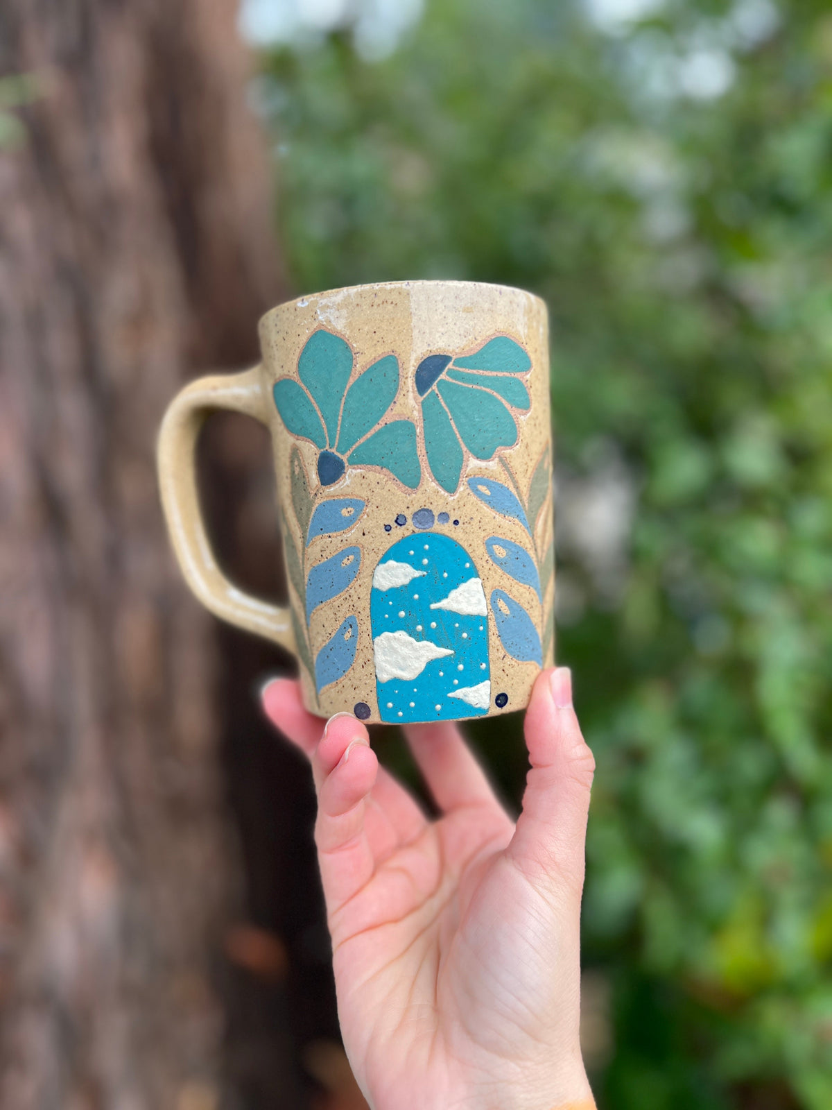 Painted Portal Mug-018 Throw and grow ceramics