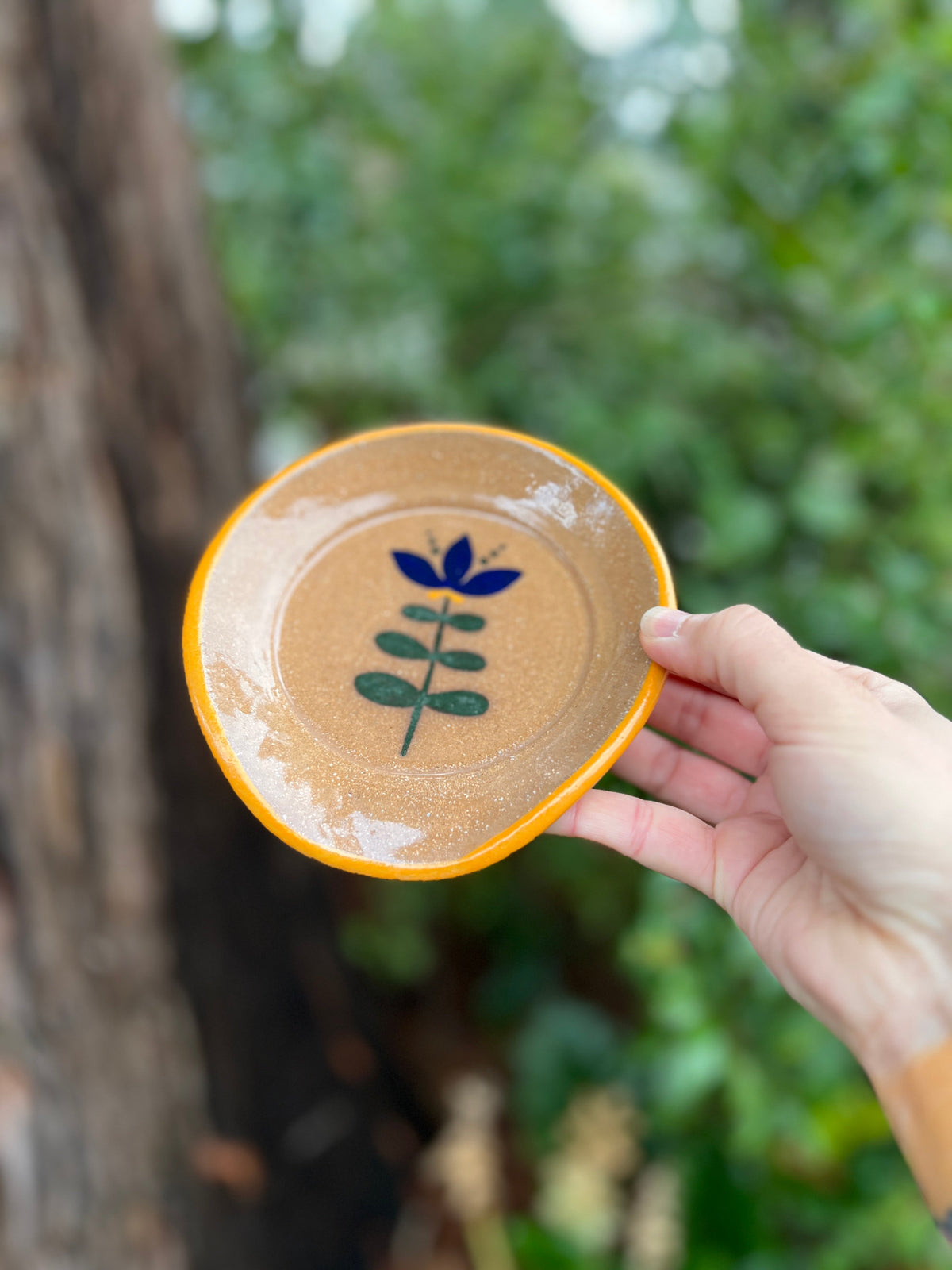 Painted Spoon Rest Throw and grow ceramics