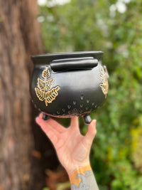 Three Moons Cauldron Throw and grow ceramics