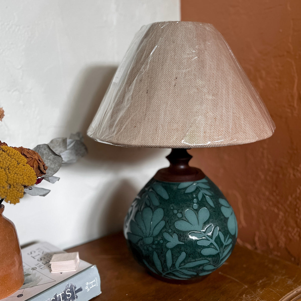 Green Table Lamp-For Alexandra Throw and grow ceramics